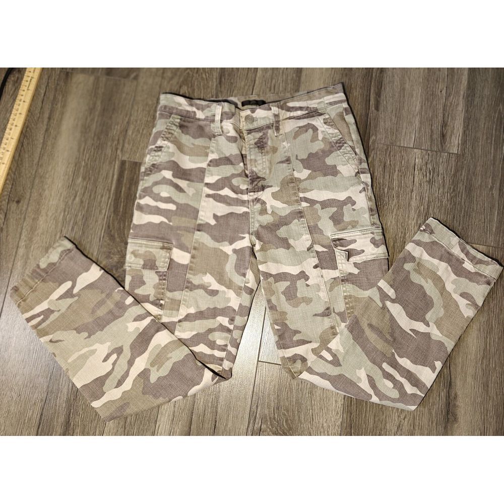 J. Crew Camo Ankle Cargo Jeans in Beige & Olive